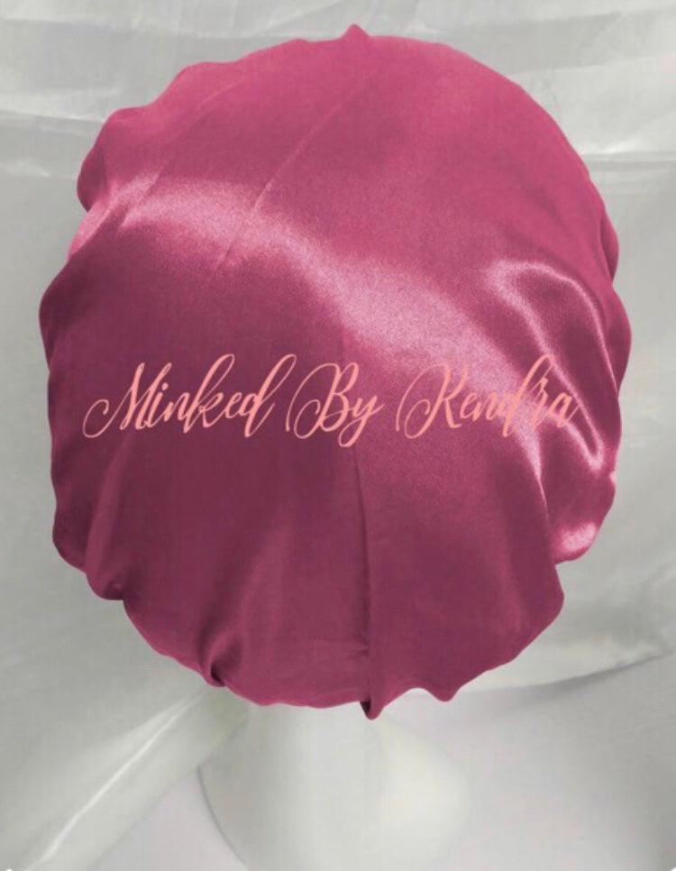 Pink Satin Bonnet